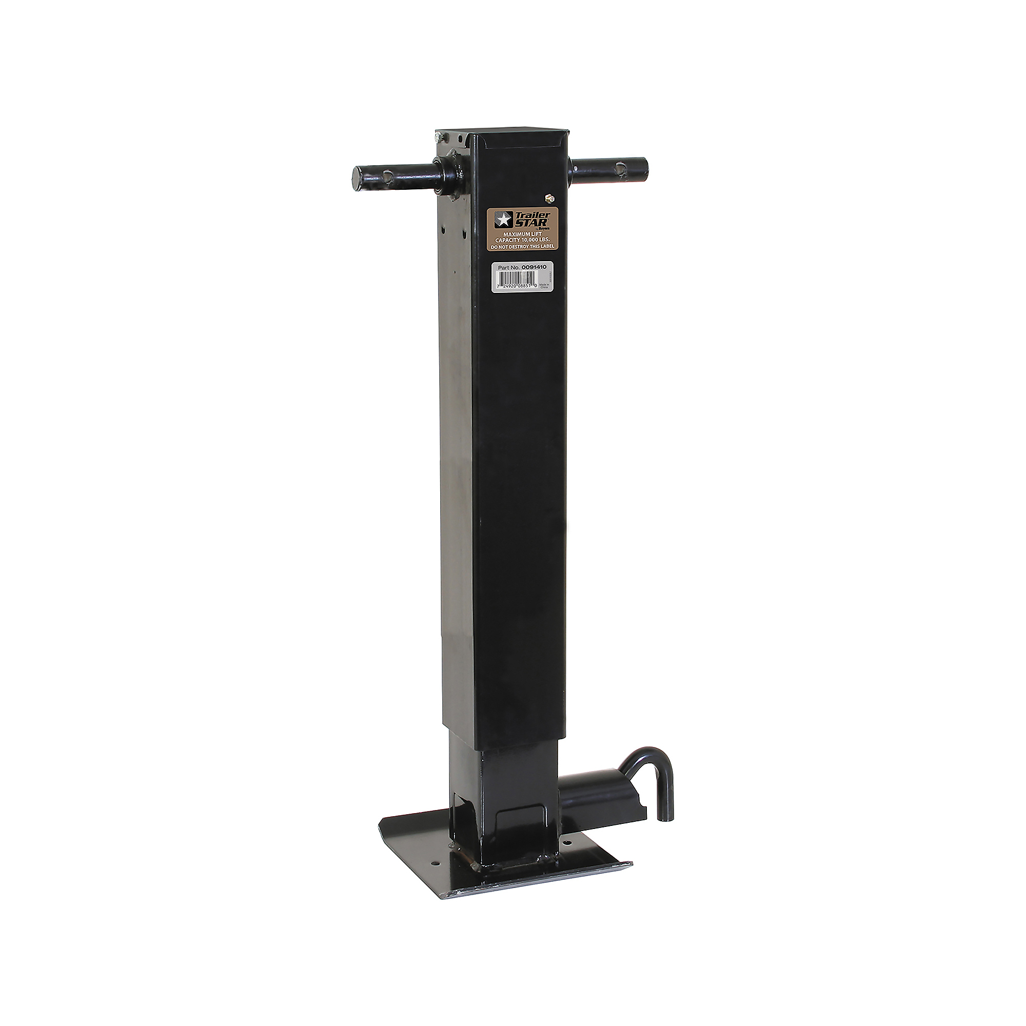 Buyers Products, 12in. Heavy-Duty Side Pin 4in. Square Jack-No Handle, Model# 0091410